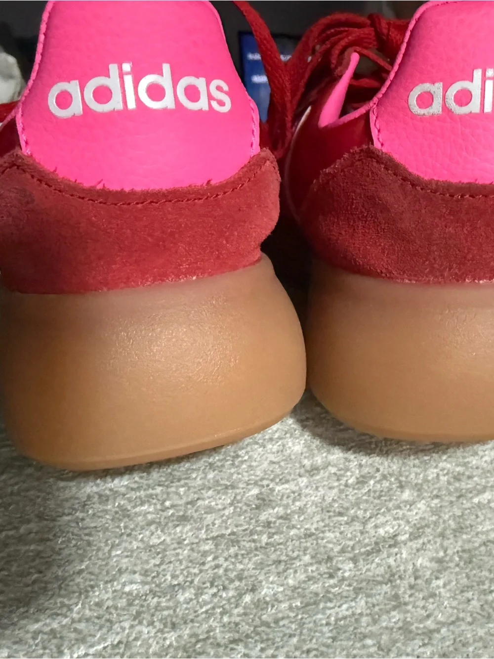 Kids Red & Pink Athletic Adidas Sneakers